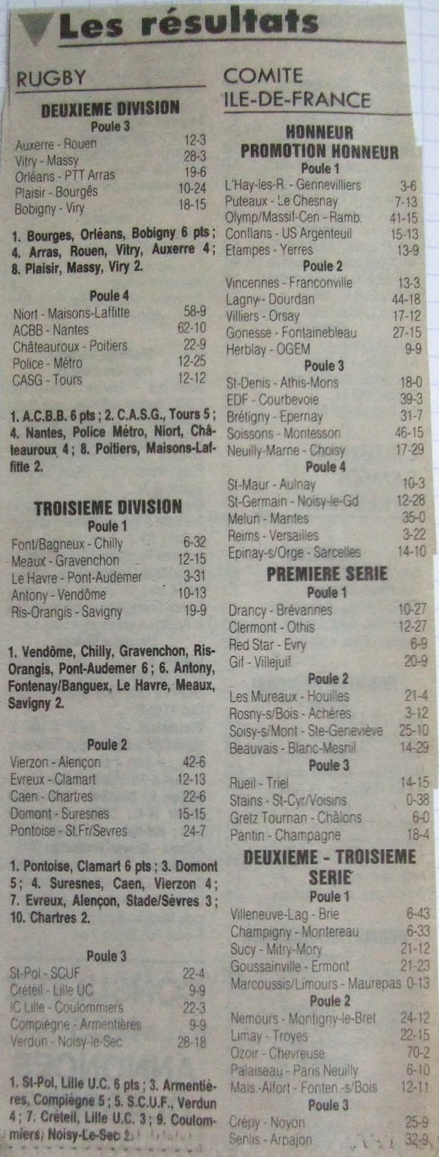 Saison 19911992 [AS Lagny Rugby]