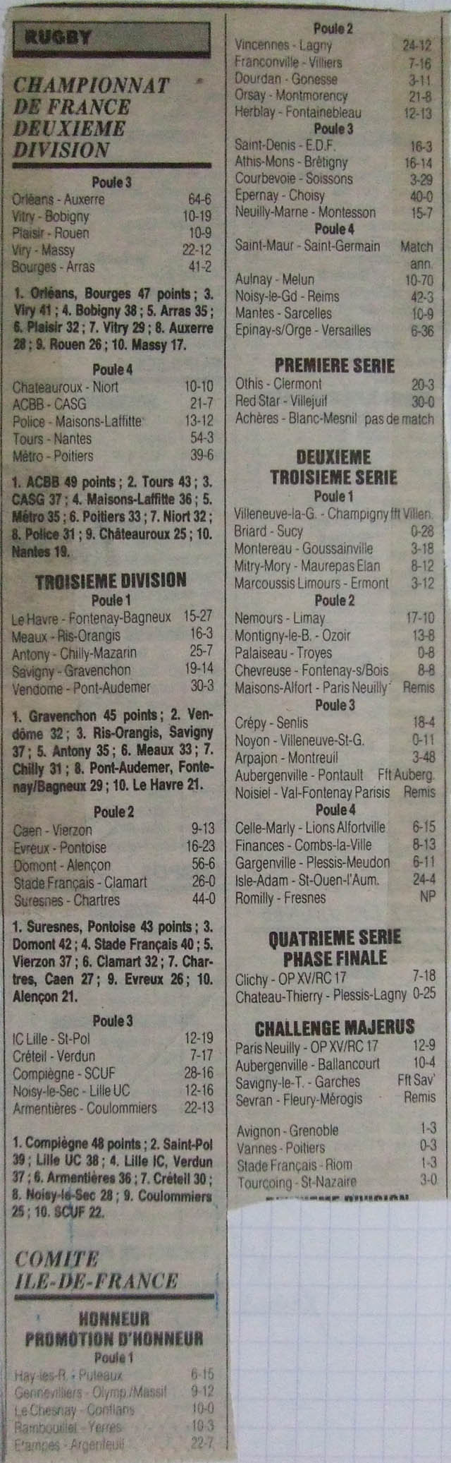 Saison 19911992 [AS Lagny Rugby]
