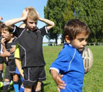Lutins et mini-poussins à l'entraînement