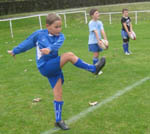 Poussins à l'entraînement