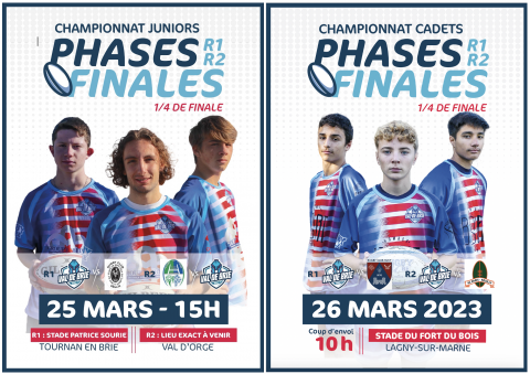 1/4 de finales Cadets et Juniors Saison 2022-2023